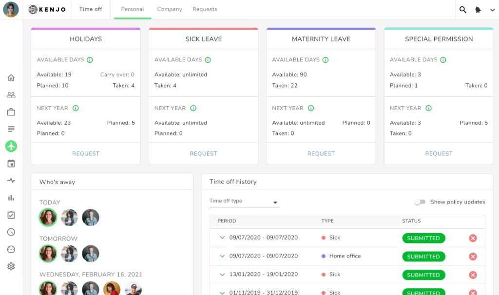 Kenjo Schichtplaner Screenshot