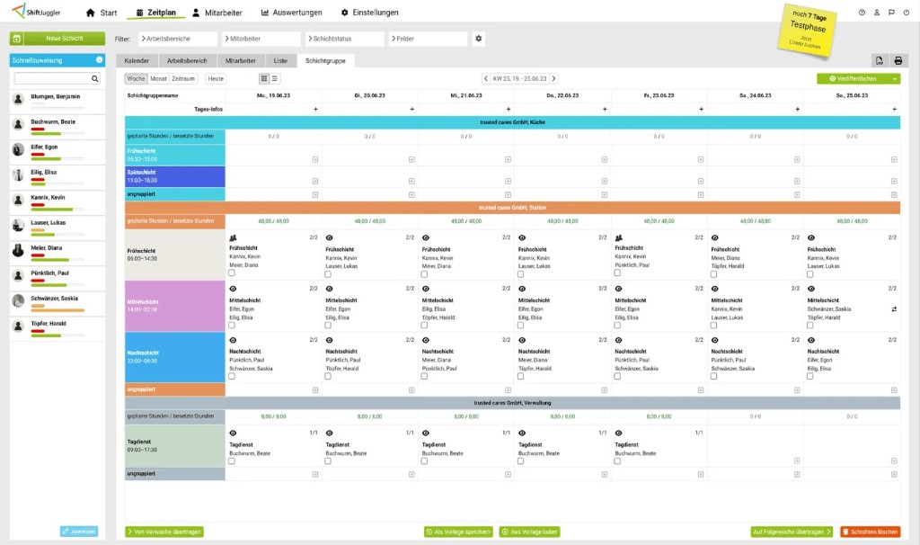 ShiftJuggler Schichtplaner Screenshot