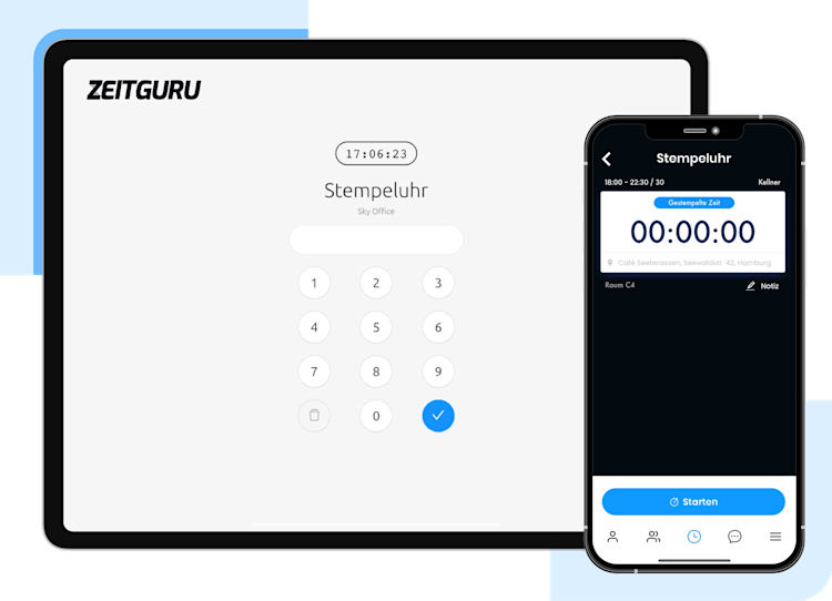 Stempeluhr Zeitguru