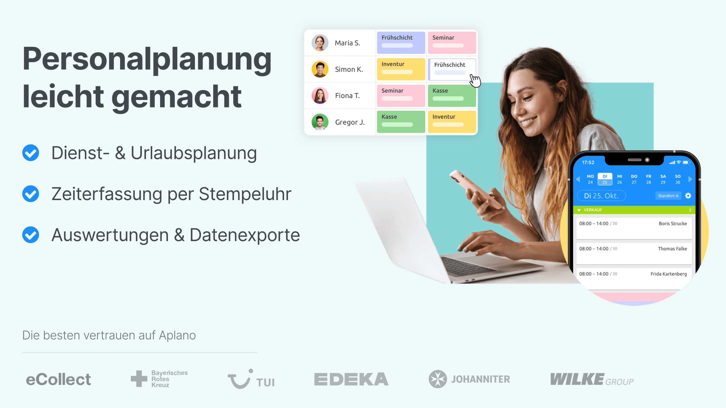 Aplano Dashboard Übersicht